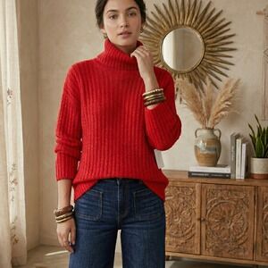 Maeve Anthropologie Red Turtleneck Sweater Small New With Tags 4114 CP4721 New